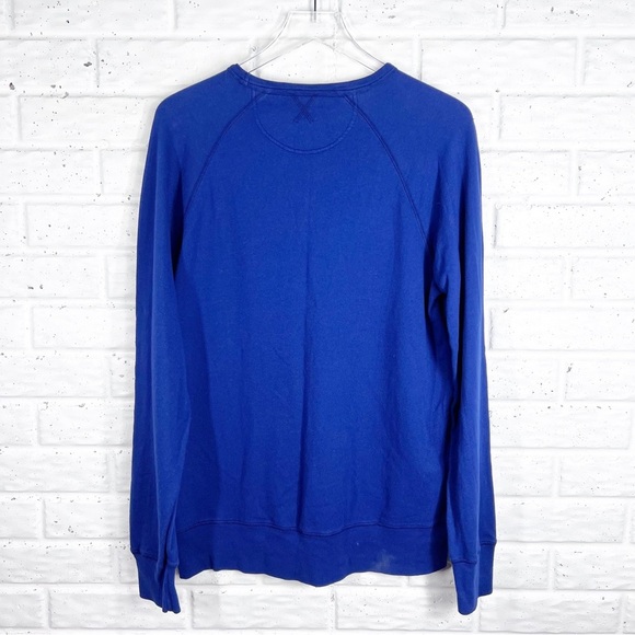 BARBOUR Laundryman Blue Crewneck long sleeve shirt Large - Picture 8 of 8